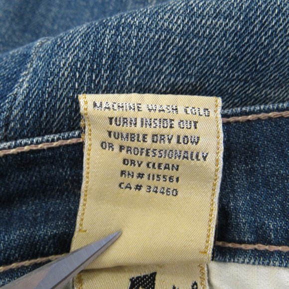 Womens Cutoff Jeans Shorts Sz 26 Straight Frayed - Picture 10 of 10